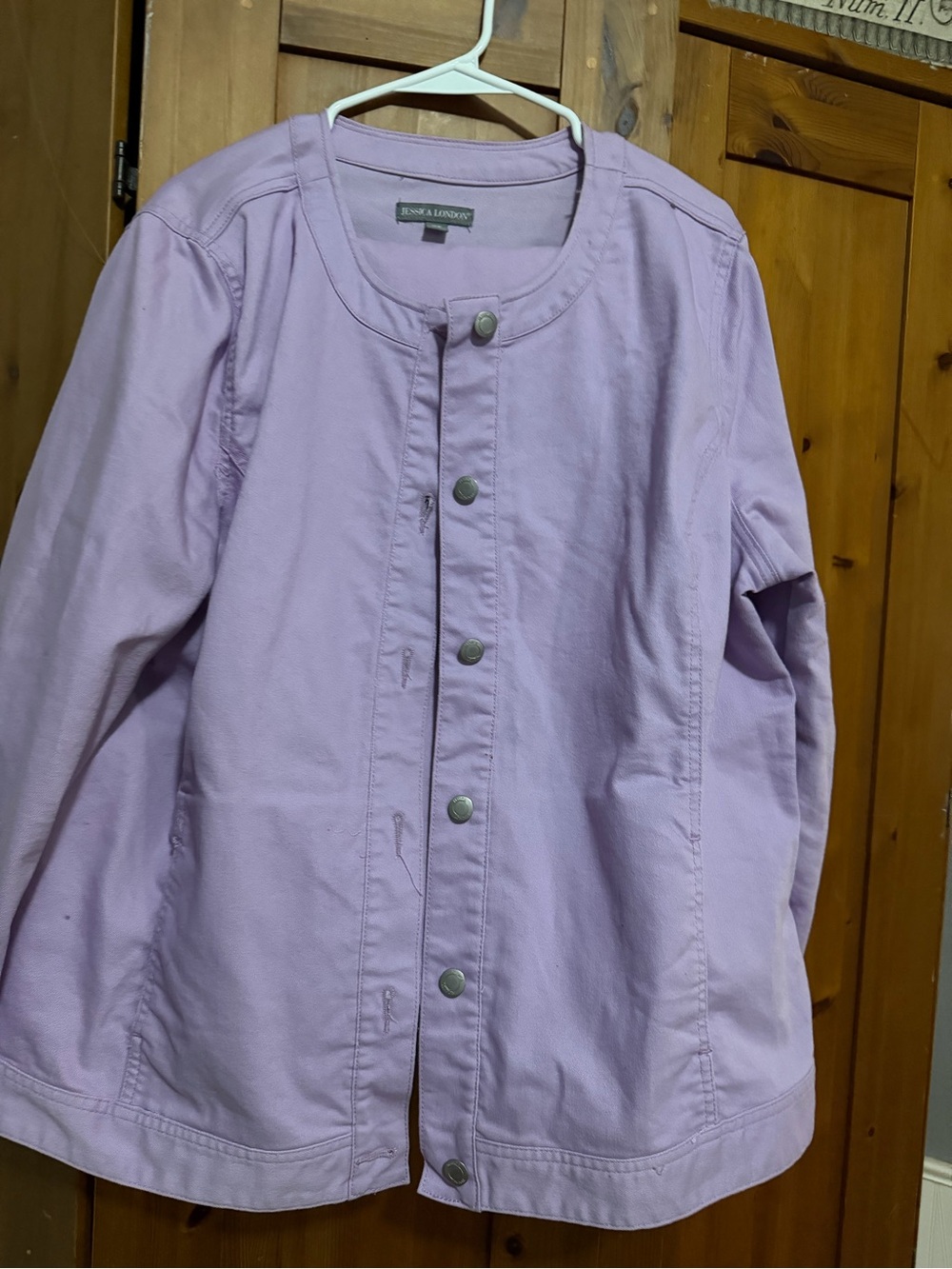 Jessica London Lavender Button-Front Women's Jacket and matching pants